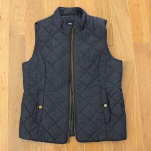 Gap Quilted Barn Chore Puffer‎ Vest Slim Profile Navy Small